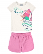 Conjunto Infantil Blusa/Shorts Alto Mar Malwee Kids