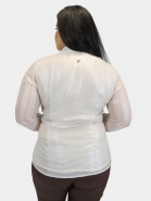 Camisa De Chiffon com Paetê 